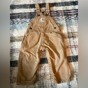 Carhartt Kids 12m Tan Canvas Overalls